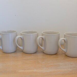 Set of 4 Beige Ceramic Mugs – Mainstays